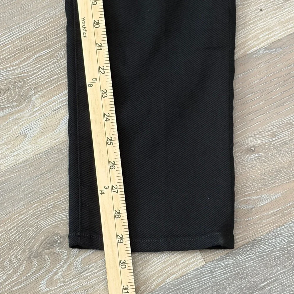 Express Slim Super High Rise Distressed Straight Leg Black Jeans 6L NWT